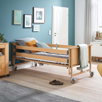 Многофункциональная кровать с электроприводом Burmeier Dali Standard c деревянными декоративными панелями в Краснодаре