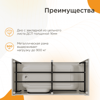 Ванна для людей с частичной утратой опорно-двигательных функции Radomir Грасс 2 в Краснодаре