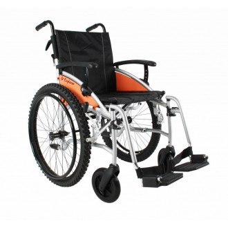 Кресло-коляска с ручным приводом Excel G-Lite Pro 24 с широкими приводными колёсами в Краснодаре
